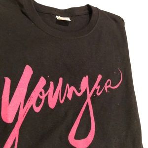 🍉 3/$15 Black T-shirt from the show “younger!”